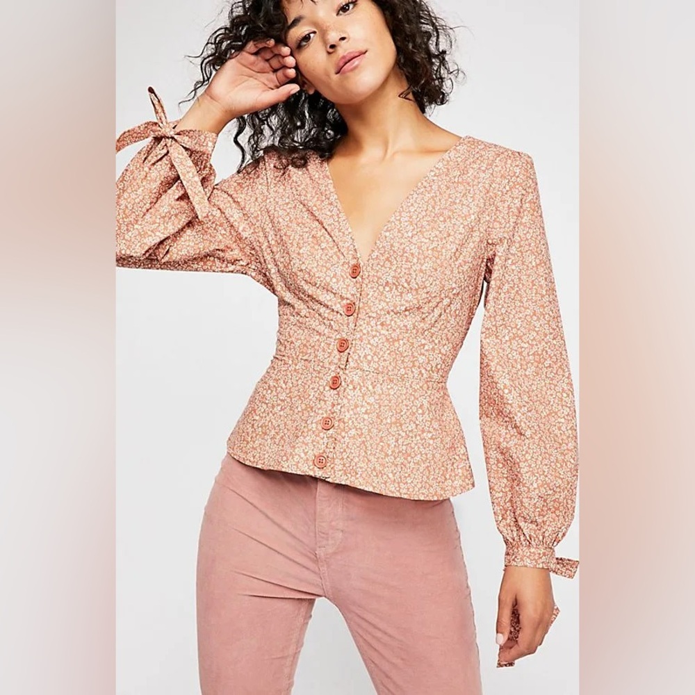 Free People Sienna Floral Blouse